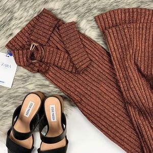 Zara Shiny Buckled Pants✨